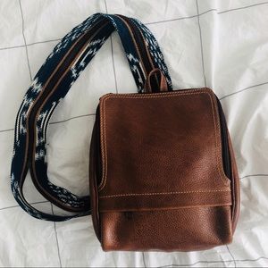 Handmade Peruvian convertible leather backpack